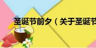 圣誕節前夕(關于圣誕節前夕的簡介)