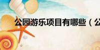 公園游樂項目有哪些(公園游樂項目)