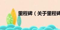 里程碑(關于里程碑的簡介)