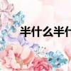 半什么半什么的成語（半什么半什么）