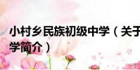 小村鄉民族初級中學(關于小村鄉民族初級中學簡介)