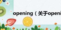 opening(關于opening的簡介)
