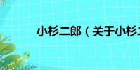 小杉二郎(關于小杉二郎簡介)