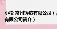 小松 常州鑄造有限公司(關于小松 常州鑄造有限公司簡介)