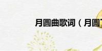 月圓曲歌詞(月圓了歌詞)
