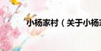 小楊家村(關于小楊家村簡介)