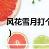 風花雪月打個準生肖（風花雪月打一準確生肖）