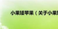小果矮蘋果(關于小果矮蘋果簡介)