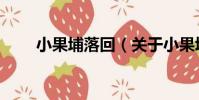 小果埔落回(關于小果埔落回簡介)