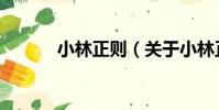 小林正則(關于小林正則簡介)