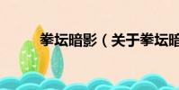 拳壇暗影(關于拳壇暗影的簡介)