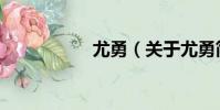 尤勇(關于尤勇簡介)