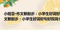 小桔豆·作文新起步:小學生好詞好句好段(關于小桔豆·作文新起步:小學生好詞好句好段簡介)
