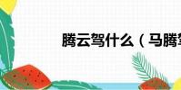 騰云駕什么(馬騰駕祥云)