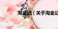 淘金記(關于淘金記的簡介)