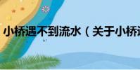 小橋遇不到流水(關于小橋遇不到流水簡介)