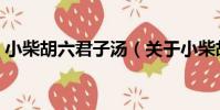 小柴胡六君子湯(關于小柴胡六君子湯簡介)
