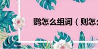 鸚怎么組詞(則怎么組詞)
