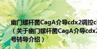 幽門螺桿菌CagA介導cdx2調控claudin-2表達的信號轉導(關于幽門螺桿菌CagA介導cdx2調控claudin-2表達的信號轉導介紹)