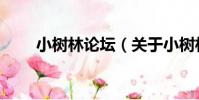 小樹林論壇(關于小樹林論壇簡介)
