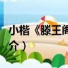 小楷《滕王閣序》（關于小楷《滕王閣序》簡介）