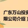 廣東萬山投資有限公司（關于廣東萬山投資有限公司介紹）