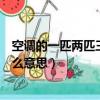 空調的一匹兩匹三匹是什么意思（空調的一匹二匹三匹是什么意思）