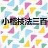 小楷技法三百例（關于小楷技法三百例簡介）