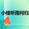 小樓聽雨問歸期（關于小樓聽雨問歸期簡介）