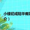 小樓初成陸華甫同登有作（關于小樓初成陸華甫同登有作簡介）