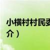 小橫村村民委員會（關于小橫村村民委員會簡介）