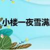 小樓一夜雪滿庭（關于小樓一夜雪滿庭簡介）