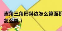 直角三角形斜邊怎么算面積(直角三角形斜邊怎么算)