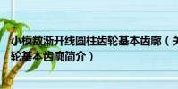 小模數漸開線圓柱齒輪基本齒廓(關于小模數漸開線圓柱齒輪基本齒廓簡介)