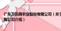 廣東萬訊網農業股份有限公司(關于廣東萬訊網農業股份有限公司介紹)