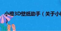 小橙3D壁紙助手(關于小橙3D壁紙助手簡介)