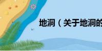 地洞(關于地洞的簡介)