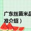 廣東絲苗米品種標準（關于廣東絲苗米品種標準介紹）