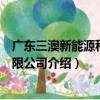 廣東三澳新能源科技有限公司（關于廣東三澳新能源科技有限公司介紹）