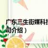 廣東三生街媒科技有限公司（關于廣東三生街媒科技有限公司介紹）