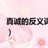 真誠的反義詞是什么詞二年級（真誠的反義詞）