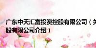 廣東中天匯富投資控股有限公司(關于廣東中天匯富投資控股有限公司介紹)