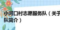 小河口村志愿服務隊(關于小河口村志愿服務隊簡介)