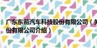 廣東東箭汽車科技股份有限公司(關于廣東東箭汽車科技股份有限公司介紹)
