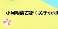 小河明清古街(關于小河明清古街簡介)