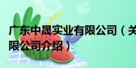 廣東中晟實業有限公司(關于廣東中晟實業有限公司介紹)