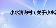 小水清溝村(關于小水清溝村簡介)
