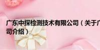 廣東中探檢測技術有限公司(關于廣東中探檢測技術有限公司介紹)
