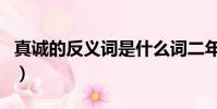 真誠的反義詞是什么詞二年級(真誠的反義詞)