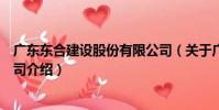 廣東東合建設股份有限公司(關于廣東東合建設股份有限公司介紹)